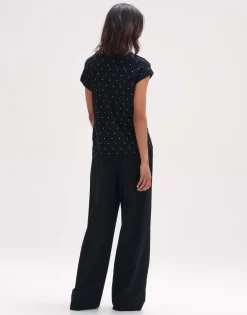 Discount someday Fashion Shirt Met Print Sandi Dotsy Black