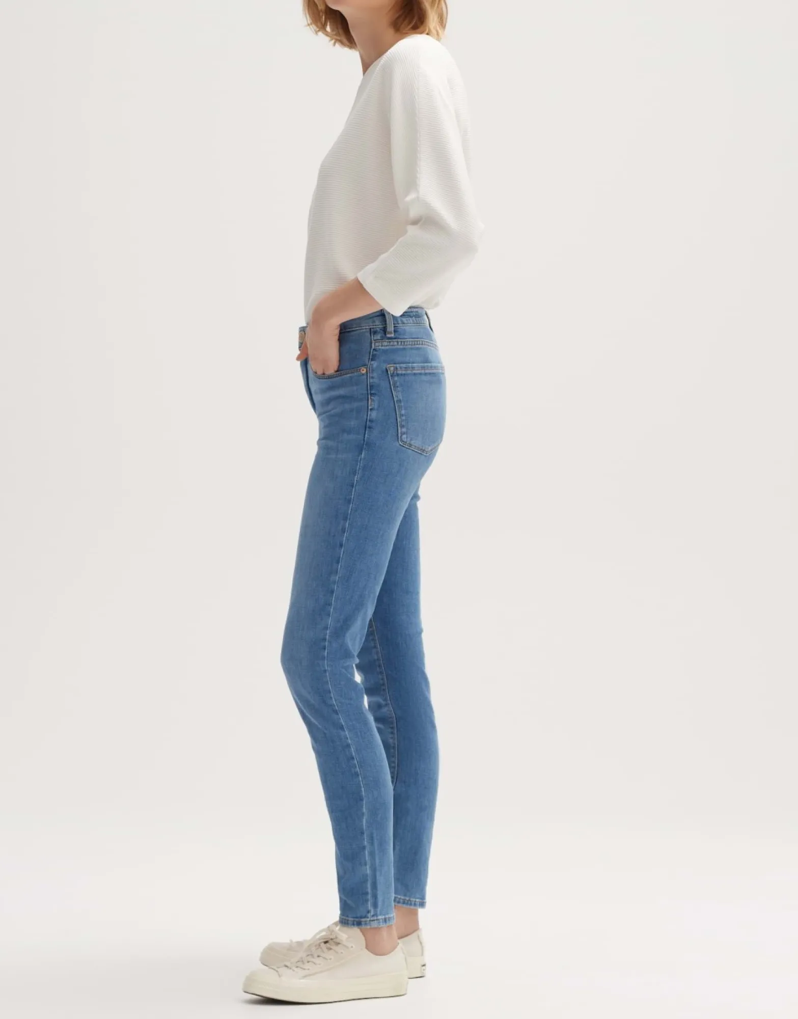 Best Sale someday Fashion Skinny Jeans Elma Mid Blue Clean Blue