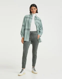 Fashion someday Fashion Stoffen Broek Levina Soft Dark Sage