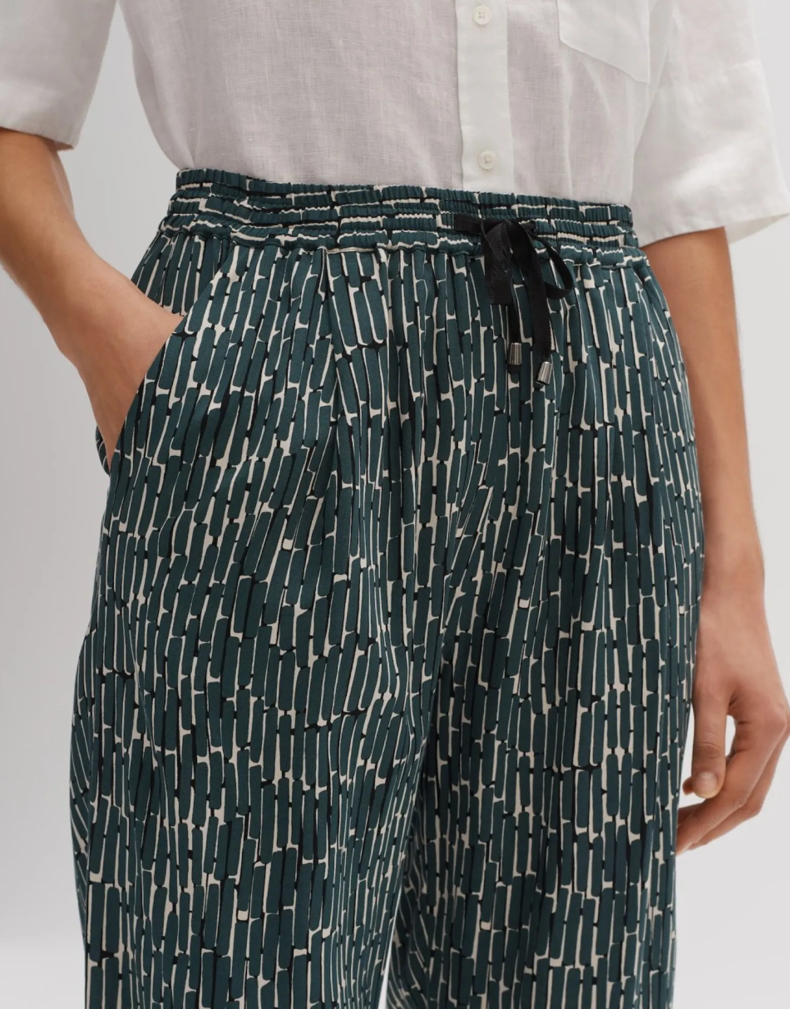 Best Sale someday Fashion Stoffen Broek Mahola Sunny Deep Teal