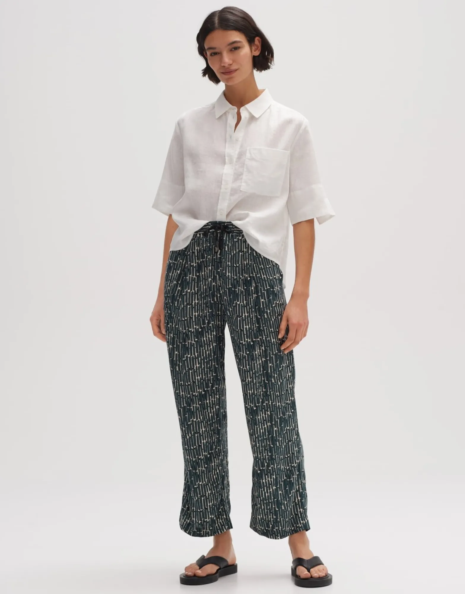 Best Sale someday Fashion Stoffen Broek Mahola Sunny Deep Teal