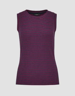 Hot someday Fashion Tanktop Indrany Fine Stripe Coal Blue