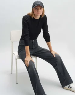 Online someday Fashion Wide Jeans Mivy Grey Washed Grey