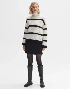 Store someday Fashion Wollen Trui Pory Stripe Milk